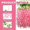 Fake Hanging Flowers, Wisteria Artificials Garland Decor 3.6 feet Long(12,Pink)